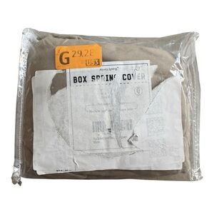 Alvia Spring Queen Size Box Spring Cover Beige – Stretch‎ Polyester/Spandex